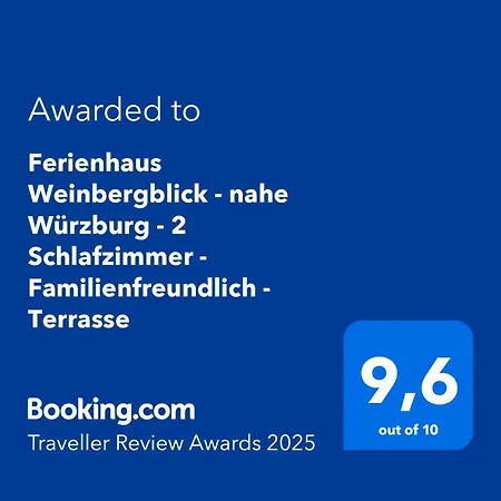 Holiday home Weinbergblick - Nahe Wuerzburg - 2 Schlafzimmer - Familienfreundlich - Terrasse